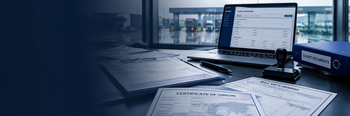 Customs and trade documentation prepared for cross-border shipments